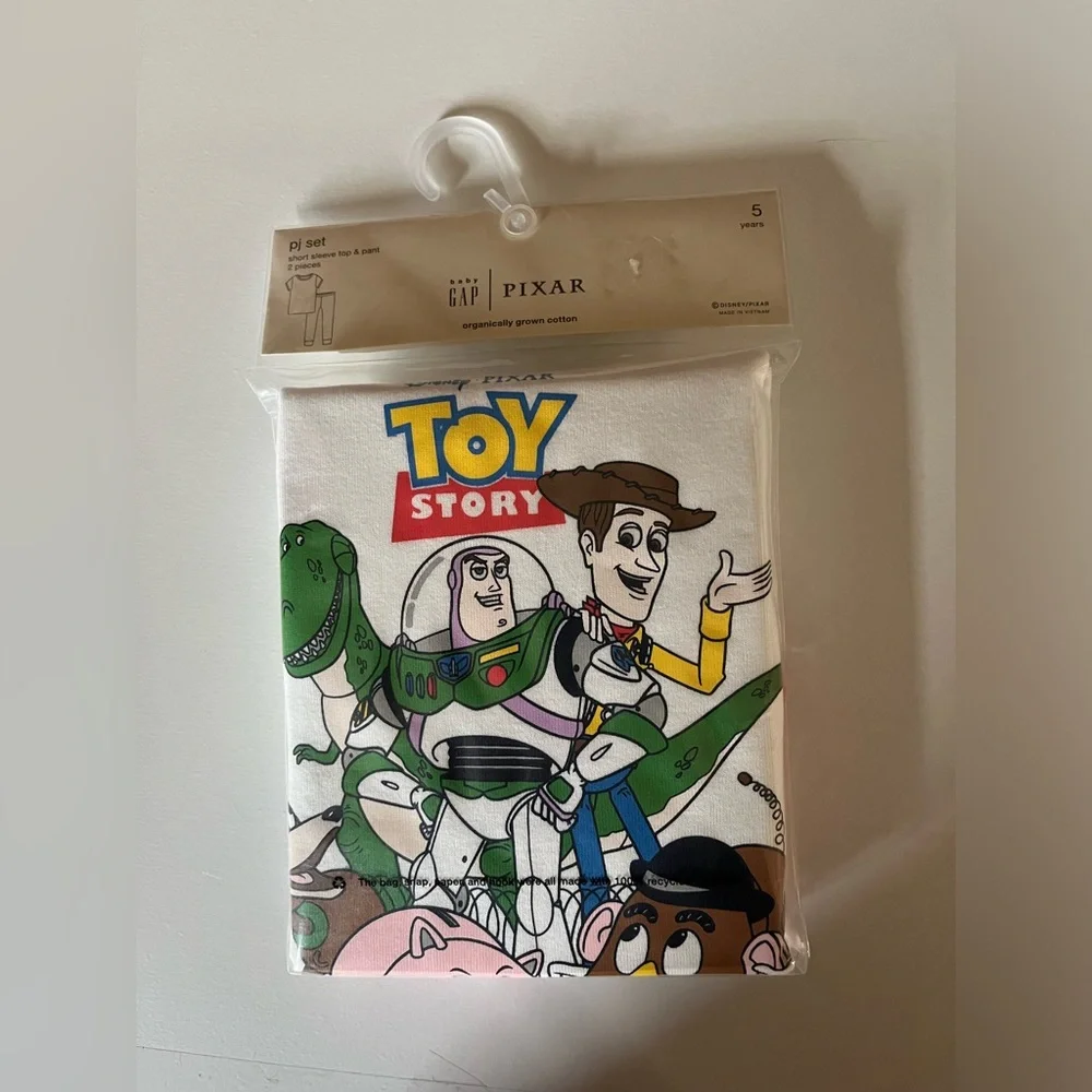 NWT Baby Gap Disney Pixar Toy Story PJ set, short sleeve & pants 100% cotton 5